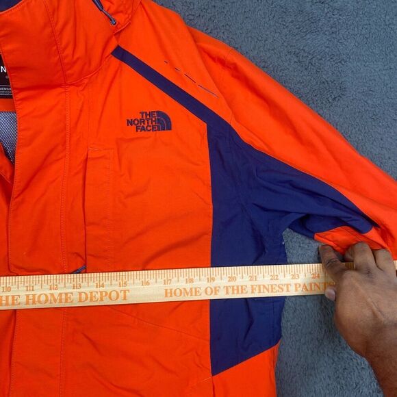 North Face Hyvent 3 in 1 Jacket Mens Medium Orange Shell Only - Picture 11 of 16